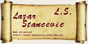 Lazar Stančević vizit kartica